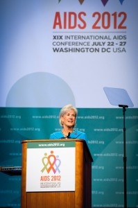 Kathleen Sebelius, Health and Human Services Secretary at AIDS 2012