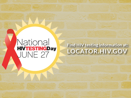 National HIV Testing Day is June 27