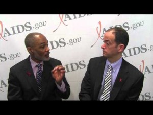 Phill Wilson and Miguel Gomez at AIDS 2012